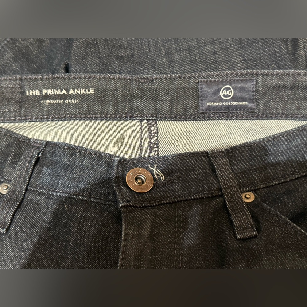 AG Adriano Goldschmied The Prima Ankle Mid Rise Cigarette Jeans Concord Size 25 - Picture 11 of 13